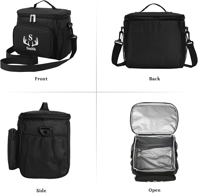 Personalized Insulated Cooler Bag, Custom Name Portable Insulated Camping Bag Suitable for Picnic Beach Hiking Travel
