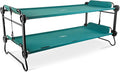 Disc-O-Bed Extra Large Portable Bunk Camping Cots with Carry Bags - Heavy-Duty Indoor or Outdoor Sleeping System, Converts to Bench or Separate Beds, 500 lb Weight Capacity Per Cot, Green