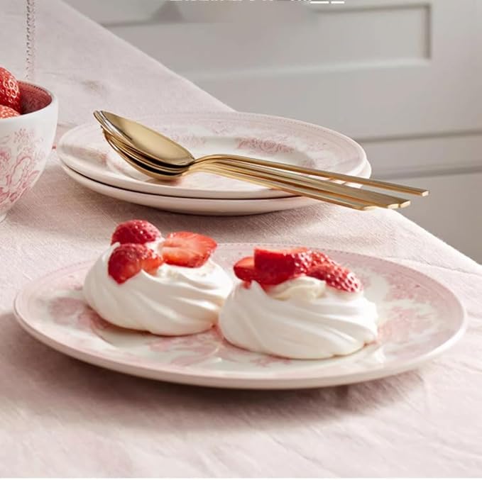 Camping Plates Exquisite Ceramic Dinner Plate, Flat, Western Food Tableware, Gift Collection Decorative Plate