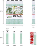 TOURIT Ice Packs for Coolers Reusable Long Lasting Freezer Packs for Lunch Bags/Boxes, Cooler Backpack