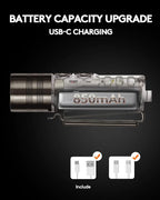 RovyVon A26 EDC Flashlight, USB C Rechargeable 600 Lumens Super Bright Handheld Flashlight, Compact Pocket Flashlight with Versatile Sidelights for Outdoors, Everyday Carry (White/ 365nm/ White)