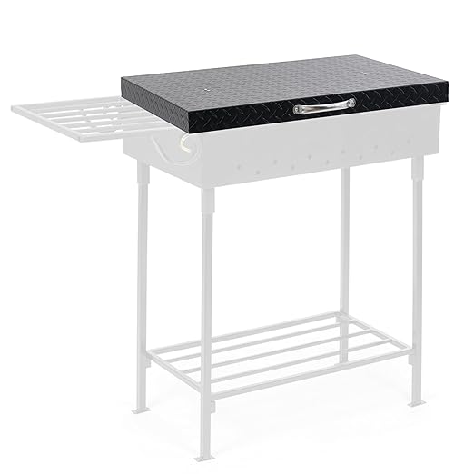 Flybold 36 Inch Blackstone Griddle Hard Cover – Aluminum Flat Top Grill Lid with Suitcase Handle – Lightweight, Weatherproof, Diamond Cut BBQ Replacement Cover for Blackstone & Member’s Mark Griddles