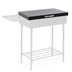 Flybold 28 Inch Blackstone Griddle Hard Cover, Aluminum Flat Top Grill Lid with Suitcase Handle, Lightweight, Weatherproof, Diamond Cut BBQ Replacement Cover for Blackstone & Member’s Mark Griddles
