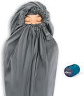 Litume Thermolite All Season Sleeping Bag Liner Add Up to 22°F / 12°C, Mummy Sleeping Sack for Backpacking, Camping, Traveling, for Cold Weather Winter, Sleep Sack with Drawstring Hood (E626)