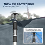 REDCAMP Telescoping Tarp Poles Adjustable, Portable & Lightweight 90" Aluminum Tent Poles for Tarp Shelter, Hammock Rain Fly, Awning - Set of 2