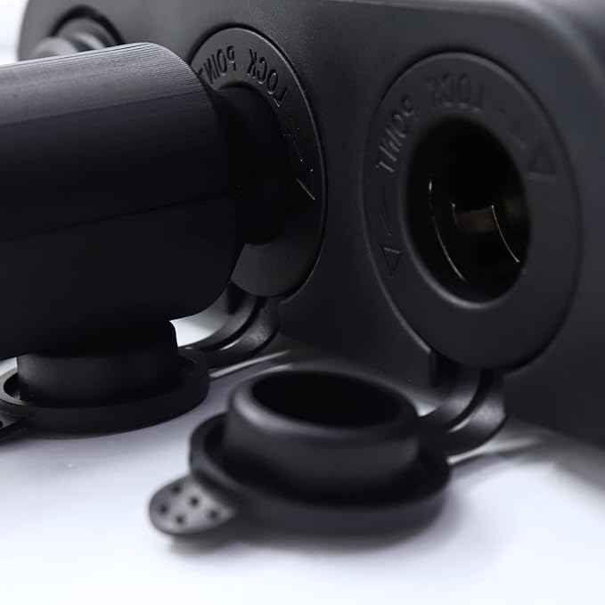12-24 V 3 Hole Tent Type Car Modification Sockets Dual Female Power Outlet Adapter QC3.0 USB PD 18W Type-C Car Quick Charge Interface Outlet for Car Marine Boat
