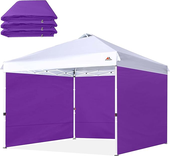 SCOCANOPY SunWall for 12x12 Pop Up Canopy Frame, 3 Pack SideWall Only (Purple)