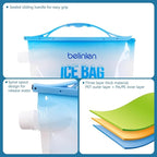 6 Pack Reusable Ice Bags for Cooler 5lb Cooler Ice Cube Bag with Sealed Sliding Handle, Long Lasting Cold Dry Freezer Packs Leakproof Ice Bag for Camping, Hiking, Fishing and Drinks(11 x 14)