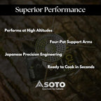 SOTO Amicus Stove with or without Igniter Camping Stove - Superior Under Windy Conditions, Shock Resistant, and Low-cost With High-end Performance Stove