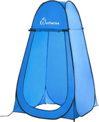 Wolfwise Pop Up Shower Tent, Portable Instant Changing Tent with Ventilation Window & Carry Bag, Privacy Bathroom Toilet for Beach, Camping & Outdoor, Width 40 ", Height 75 ", Blue