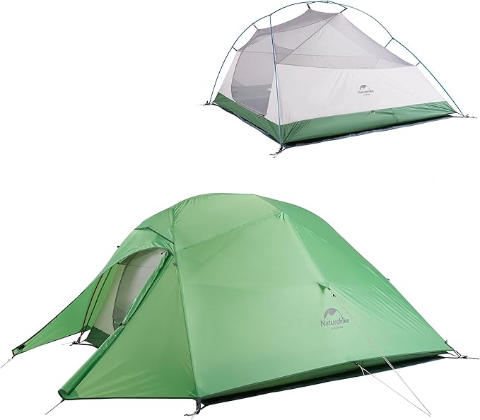 Naturehike Cloud Up 3 Person Backpacking Tent with Footprint - 3 Season Free Standing Lightweight 3 Person Camping Tent | with Footprint, Free Standing, Dome, Camping, Hiking, Waterproof