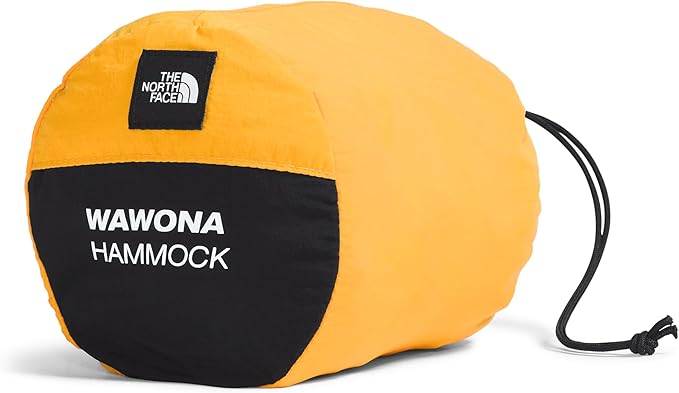 THE NORTH FACE Wawona Camp Hammock - Includes Carabiners & Tree Straps for Easy Setup, Storage Bag Doubles as Pocket, Summit Gold/TNF Black, One Size