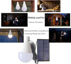 Solar led Light Bulb Portable Rechargeable lamp for Indoor Outdoor Work Emergency Camping Lantern Torch Step pet Home (SA1200 2PCS)