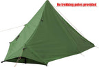 1 Person Trekking Pole Tent for Backpacking - Ultralight Backpacking Tent, Waterproof Hiking Tent for Camping, Lightweight Camping Tent for Scouts, Trekker(NO Trekking Poles)