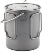 TOAKS Titanium 750ml Pot with Bail Handle for Ultralight Camping, Backpacking Cookware and Mug