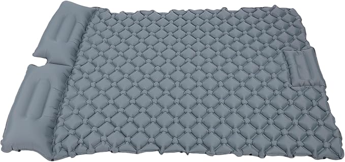 Camping Sleeping Pad, Ultra Light 1230g Self Inflating Sleeping Mat with Built in Foot Pump Double Pad for Camping Backpacking Hiking Traveling Tent (Grey)