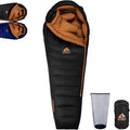 Down Backpacking Sleeping Bag 680FP. Cold Weather Sleeping Bag 0°F-32°F (Multiple Temperature Options), XL Large 4 Season Sleeping Bag for Adults Camping Hiking Mountaineering.