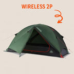 Kelty Wireless Freestanding Camping Tent, 2 4 or 6 Person Size, Huge Interior and Peak Height, Intuitive + Easy to Pitch, Color Coded Setup