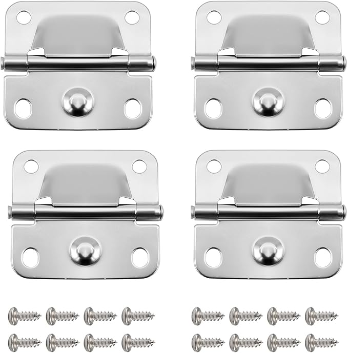 Cooler Stainless Steel Hinge for Coleman Camping Cooler 5235 5250 5286b 6262 6270, for Coleman Ice Chest Hinges, with Screws, 4-PCS