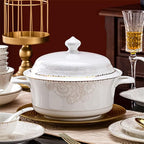 Kitchen Dishes and Tableware Set Household Ceramic Tableware Set 60 Pieces