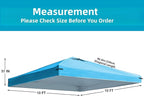 10x10 Canopy Replacement Top Cover with Air Vents for Pop up Canopy Gazebo Tent, with Adjustable Strap, Waterproof & Anti-UV for Outdoor Shade (Frame Not Included) (Sky Blue)