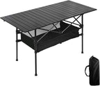Outdoor Folding Portable Picnic Camping Table Easy Carry Folding Table with Storage Bag Heavy Duty for RV BBQ Cooking Indoor Outdoor Party Patio Picnic (Medium)
