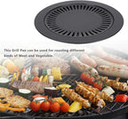 Eboxer Korean BBQ Grill Pan Non stick Barbecue Plate for Indoor Outdoor Grilling, Bakeware for Home Camping