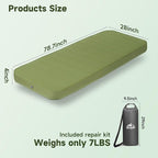 OUTSKIRT Camping Mattress, Self Inflating Sleeping Pad with Pump Sack, Foam Camping Pad for Sleeping, 4” Thickness Sleeping Mat for Camp/Travel/Car/Tent, 4 Season Camp Air Mattress