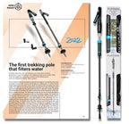 Trek Pole Water Filtration System Set – The Worlds First Trek/Hiking Pole & 2 Stage Water Purifier Removes Unwanted Particles - Ultralight Walking Stick with Water Filter