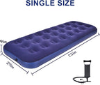 DIMAR GARDEN Single Size Air Mattress Inflatable Camping Bed Sleeping Pad,Include Hand Pump