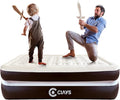 Ciays Air Mattress with Built-in Pump, Blow Up Mattress with Carrying Bag for Home and Camping, Flocked Top Inflatable Air Bed for Guests, Family