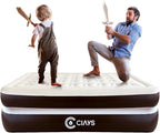 Ciays Air Mattress with Built-in Pump, Blow Up Mattress with Carrying Bag for Home and Camping, Flocked Top Inflatable Air Bed for Guests, Family