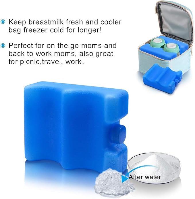 JMEXSUSS Reusable Ice Packs for Cooler, Long Lasting Breastmilk Bottle Storage, Freezer Packs Can Cooler for Lunch Boxes, Beer Soda, Camping
