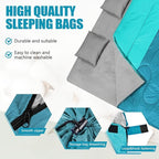 Camping Sleeping Bags for Adults Kids Waterproof Lightweight Sleeping Bag for Cold Weather or Warm Backpacking Hiking Mountaineering Indoor Outdoor Use