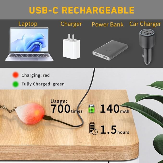 Tubasion 2-in-1 Purse Light with Clip & Hook, USB-C Rechargeable Handbag Light, Ultra Bright Bag Lights for Purses, Upgraded Automatic Sensor Purse Must Haves Accessories Gift for Women Girls