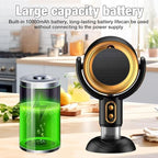 Portable Range Hood, Desktop Range Hood with 2 Speed Exhaust Fan, Detachable Aluminum Filter, Large Oil Collection Cup, Portable Kitchen Exhaust Fan for Indoor BBQ, Hot Pot Camping Trips Home (Gold)