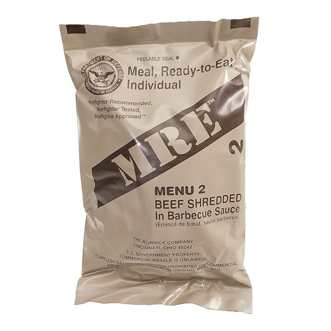 Ammo Can Man MRE (Meals-Ready-To-Eat) Case - Genuine Military Surplus MRE Case | 2026 Inspection Date (A Case Only - Menus 1-12)
