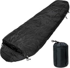 MT Military Patrol/Intermediate Sleeping Bag, Part of 4 Piece Army Modular Sleep System for All Season Olive Drab/Black