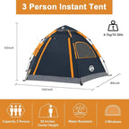 ADSMART Instant Tents for Camping 2/3/4/5 Person Tent Waterproof Easy Setup Sets Up Backpacking Tents with Carry Bag for Outdoor Hiking