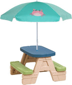 AMMSUN 5ft Seaside Beach Umbrella for Sand and Water Table - Kids Durable Umbrellas for children Beach Camping Garden Outdoor Play Shade