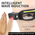 LED Intelligent Sensing Headlight, Type-C Fast Charging, Equipped with Motion Sensor and Touch Control, 3.9-inch Detection Range, Suitable for Outdoor Maintenance and Camping use (Blue)