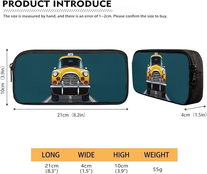 3 Set of Cartoon Taxi Pattern Backpack Set with Portable Lunch Box and Multilayer Structure Dirt-resistant Pencil Case for Boys Elementary High School Students