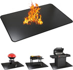 60 x 40 Inches Under Grill Mats for Outdoor Grill, Double-Sided Fireproof, Oil/Waterproof, Heat Resistant Grilling Mat, Fire Pit/Fireplace, Portable BBQ Protector for Decks, Lawns and Patios