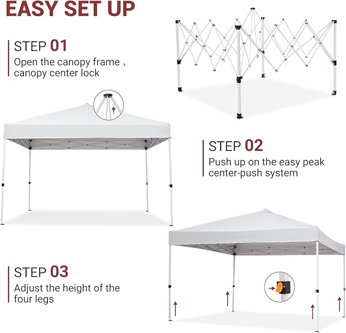 10x10ft Pop-Up Canopy, Outdoor Screen Tent with Mesh Mosquito Netting Sidewalls, Waterproof & UV-Block Shade Shelter for Camping, Picnic, Deck & Backyard Events