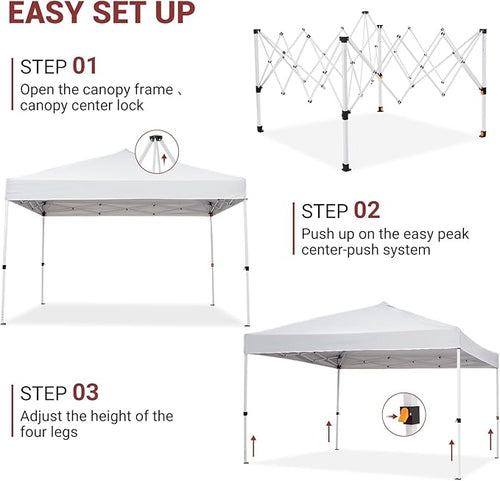 10x10ft Pop-Up Canopy, Outdoor Screen Tent with Mesh Mosquito Netting Sidewalls, Waterproof & UV-Block Shade Shelter for Camping, Picnic, Deck & Backyard Events