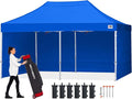 ABCCANOPY Easy Pop Up Canopy Tent with Sidewalls 10X20 Commercial -Series,Royal Blue