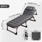 Portable Bed for Adults with Mattress Sleeping Cots for Adults Portable Folding Bed Cot Lounge Chair for Beach Lawn Camping Pool Sun Tanning(194 * 68 * 27cm)