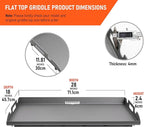 Griddle Replacement Top for Blackstone 28" Griddle 1517 1853 1883 1803 1924, Heavy Duty Steel Flat Top Griddle for Blackstone 2 Burner Gas Grill with Rear Grease System