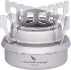 Boundless Voyage Titanium Spirit Burner Mini Alcohol Stove with Brackets Outdoor Camping Stove Multi-Fuel Stove, Lightweight and Versatile ti2001c