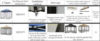 10x10 Mosquito Netting for Patio Canopy Tent/Pop Up Canopy Tent,Double Door Side Screen Easy Installation Black（Only Mosquito Net No Frame） (Embedded 10x10)